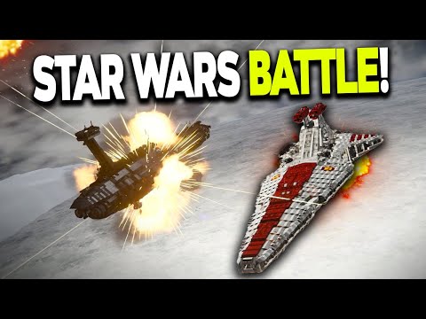 Venator VS Providence EPIC STAR WARS Fleet Battle - Space Engineers Battles