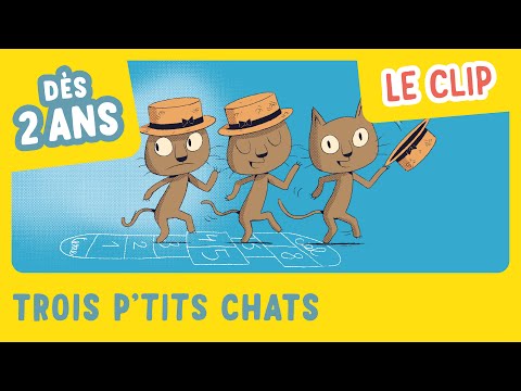 Trois p'tits chats - Le CLIP ! - Mon imagier des récrés - Gallimard Jeunesse
