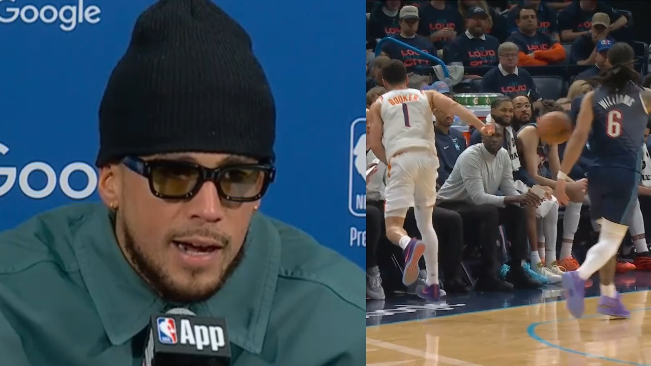 Devin Booker GOES OFF on ref after getting tech for saving the ball in Game 2 vs OKC