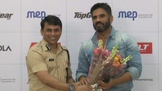 Suniel Shetty At The Launch Of Road Safety Campaign By Mumbai Police