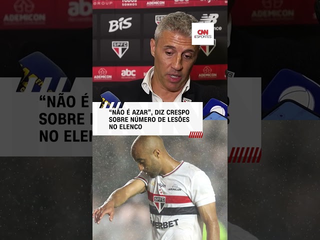"Não é azar", diz Crespo sobre número de lesões no São Paulo | CNN ESPORTES