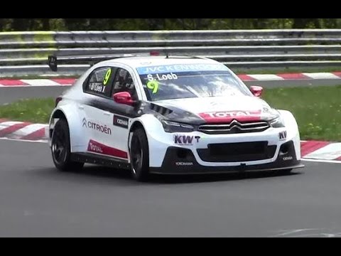 Sebastien Loeb on Nordschleife Nürburgring Citroën C-Elysée WTCC 2015