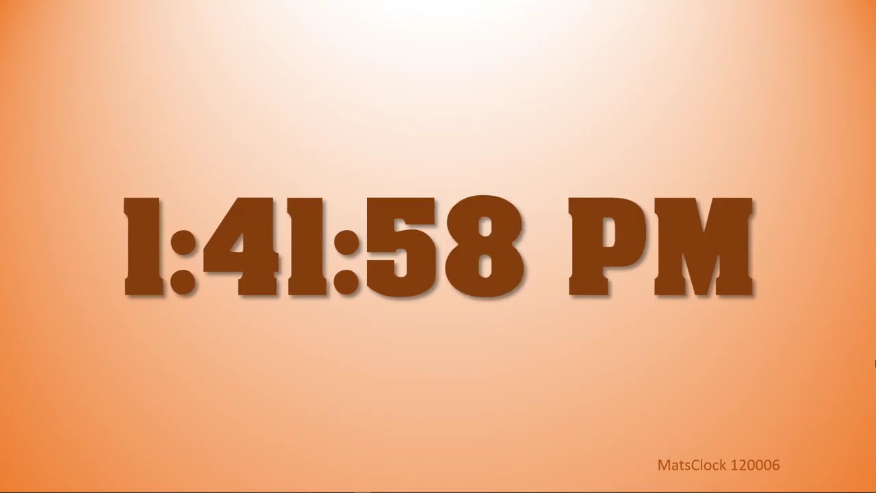 Free Digital Clock for PowerPoint - MatsClock 120006 AM/PM