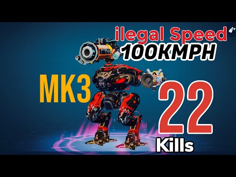 MK3 HellBurner ilegal speed | 22 Kills War Robots Gameplay