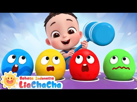 Lagu Telur Kejutan | Pelajari Warna🌈 | Lagu Lucu | Lagu Anak-anak | LiaChaCha Bahasa Indonesia