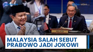 Salah Sebut Nama Presiden Indonesia Prabowo jadi Jokowi, Malaysia Resmi Sampaikan Permintaan Maaf