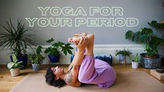 15 MIN YOGA FOR YOUR PERIOD | gentle yoga flow for menstruation