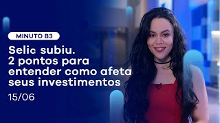 Selic subiu para 13,25%: veja como afeta seus investimentos | Minuto B3 – 15/06/2022