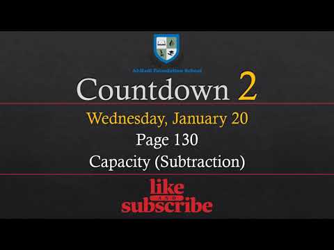 Countdown 2 - Capacity Subtraction - Page 131 - January 21