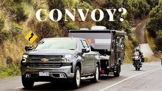 ADVENTURE BIKE Road Tripping with Caravan Convoy