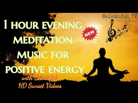 1 Hour of OM Mantra Evening Meditation music with Beautiful Sunset Videos,soothing and Sleep music !