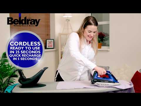 Beldray Dampfbügeleisen, 2600 Watt, kabellos abnehmbar, mit vertikaler Dampf-Funktion und Keramikbügelsohle - Second Medium