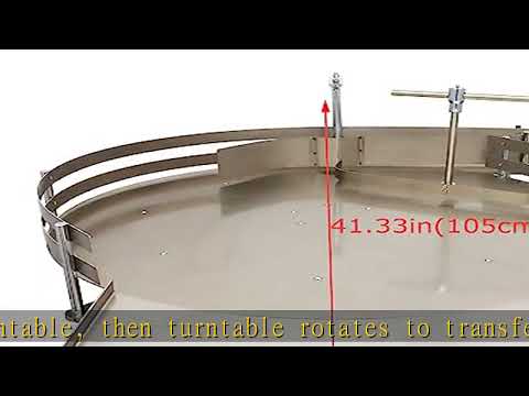 TECHTONGDA Bottle Unscrambler Distributing Machine Transfer Conveyor Accumulation Table Turn Rotary