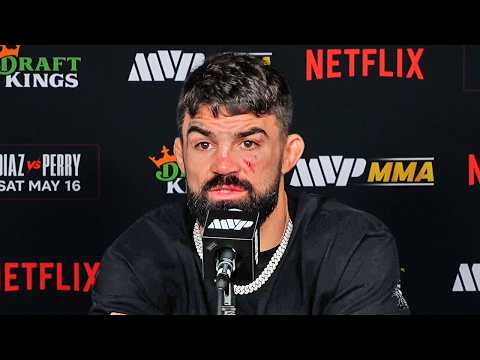 Mike Perry REACTS to stopping Nate Diaz, talks rematch at Post Fight Press Conference