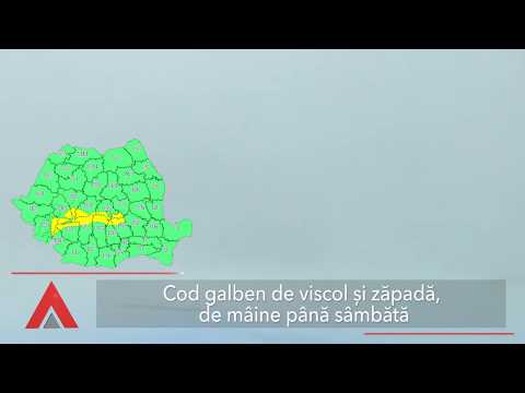 Stiri Mediafax 11 Decembrie - Cod galben de ninsori viscolite