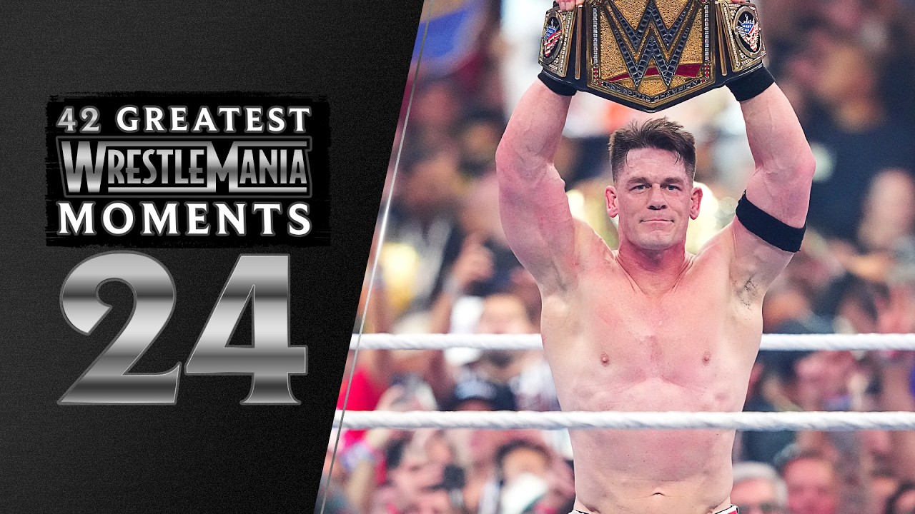 John Cena wins record 17th World Title | WrestleMania 41: 42 Greatest WrestleMania Moments