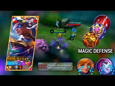 AGGRESSIVE SELENA AND FANNY 🤧 | TOP GLOBAL BRUNO BEST BUILD AND EMBLEM MLBB - Master Bodak