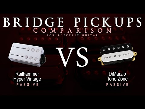 Railhammer HYPER VINTAGE vs DiMarzio TONE ZONE - Passive Bridge Guitar Pickup Comparison Tone Demo