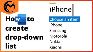 How to Create a Drop-Down list in Microsoft Word