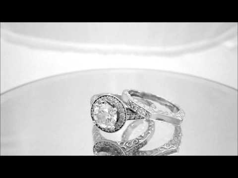 ROUND DIAMOND ENGAGEMENT RING ANTIQUE ART DECO 1.44CTW - KNR INC