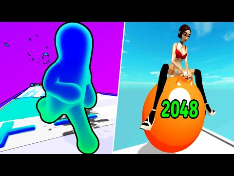 Merge Rush 3D vs Yoga Ball Run - Max Level Gameplay (Part 1)