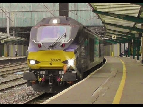 DRS Class 68 No 68025 at Carlisle - Carlisle NY to Crewe BH Departmental Train - 31st Oct 2016