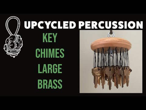 Upcycled Percussion - Key Chimes - Large - Brass Keys image 8