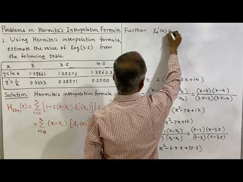 Problems on Hermite’s Interpolation Formula. Lecture 8. #interpolation #numericalmethods