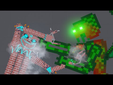 BRICK GOLEM VS MYTHICAL HUMANS in People Playground - People Playground 1.21.3