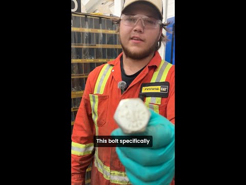 Part of a video titled Cat® Grade 8 Bolts - YouTube