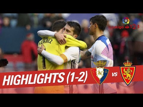 Resumen de Osasuna vs Real Zaragoza (1-2)