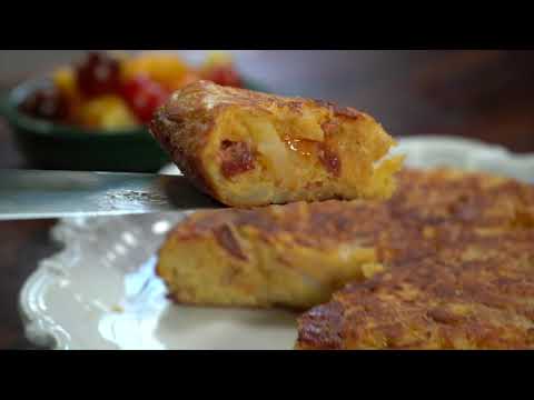 SPANISH TORTILLA "POTATO OMELETTE"  WITH CHORIZO IBERICO DE BELLOTA