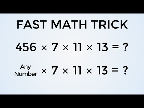 Trick To Multiply By 7x11x13