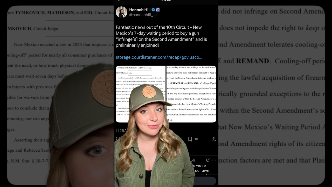 Waiting Periods Ruled 2A Infringement?!?#2ndamendment #shortsfeed #shortsvideo #shorts