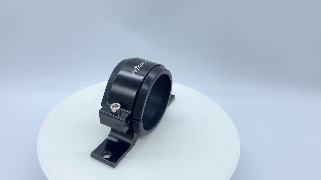 Hisport Universal 60mm Fuel Filter Mounting Bracket Fuel Pump Single Clamp Cradle Black
