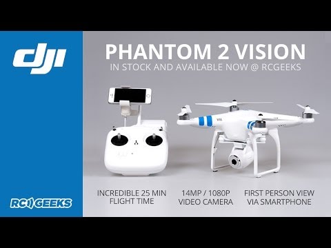 DJI Phantom 2 Vision - Quadcopter with tiltable FPV via smartphone