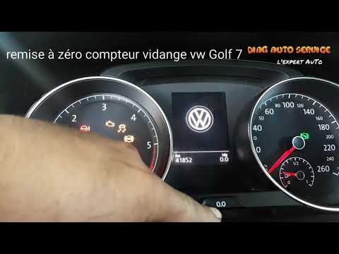 Remise à zéro compteur vidange volkswagen Golf 7 / oil reset