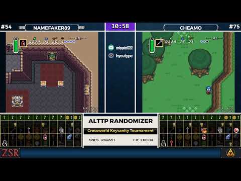 ALttPR Crossworld Keysanity Tournament: Round 1 - Namefaker89 vs. Cheamo