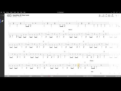 Sunshine of your love ( Cream ) ,Tablatura e base Senza Basso - Backing bass track - NO BASS