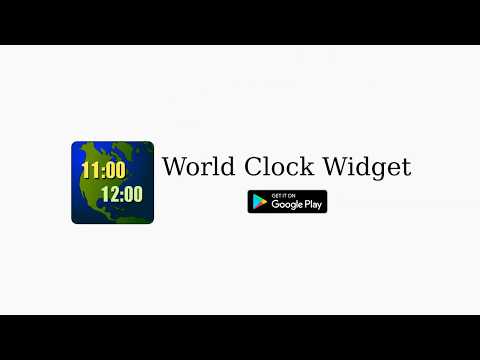 World Clock Widget video