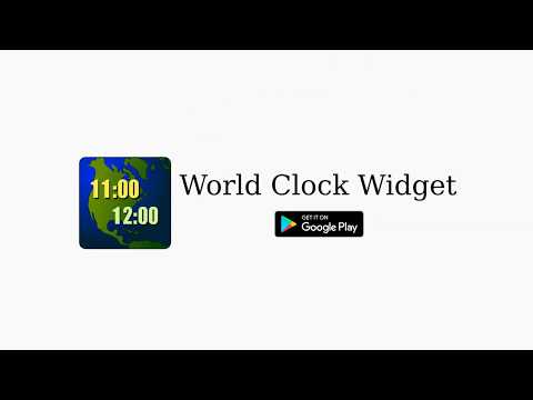 World Clock Widget Video