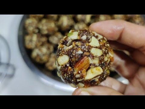 Energy Booster NO SUGAR  Healthy Energy Ball Remedy For Back Pain,Migraine,Dry fruits laddu Recipe