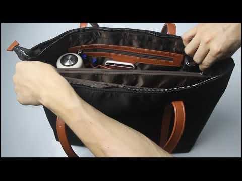 Relavel Laptop Tote Bag for Women Work Bag with Compartments Fits 15.6 Inch Laptop