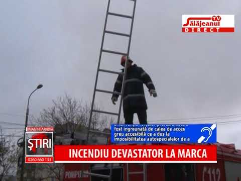 INCENDIU DEVASTATOR LA MARCA