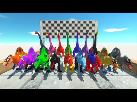 Brachiosaurus vs Spinosaurus Super Dc Marvel Speed Race Championship Hunting Found Jurassic world