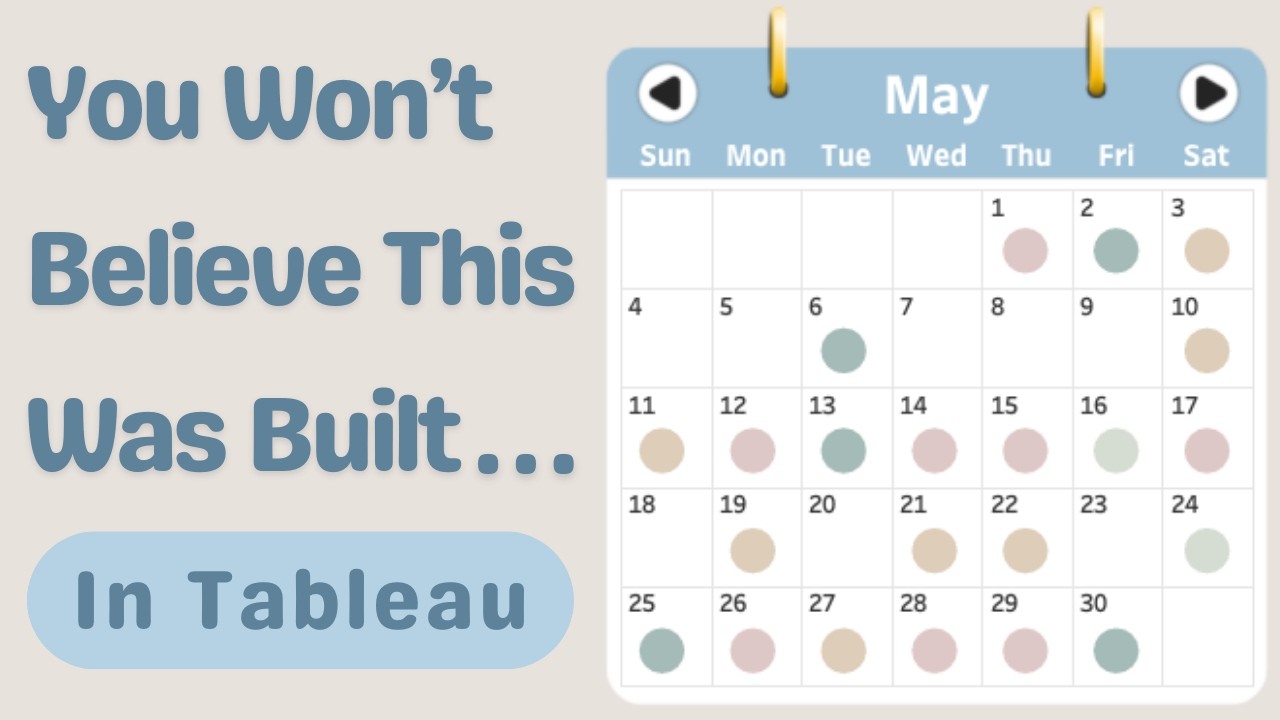 How to Build an Interactive Calendar in Tableau