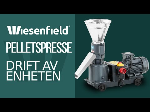 video - B-varer Pelletspresse - maks. 100 kg/t. - Ø 120 mm - 2 valser