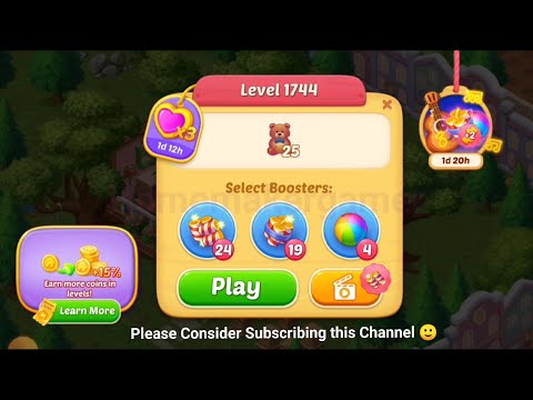 Matchington Mansion Level 1744, Level 1745(Hard Level) & Level 1746 - iOS/Android