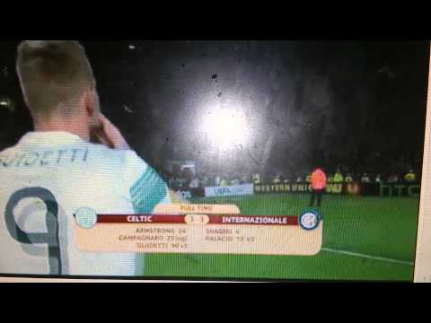 John guidetti after score 3-3 against INTER!!!!