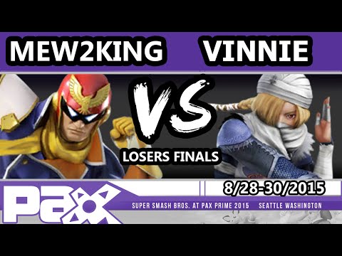 PAX Prime 2015 - Vinnie (Sheik) Vs. Mew2King (Captain Falcon, Mario) - Losers Finals - Smash Wii U
